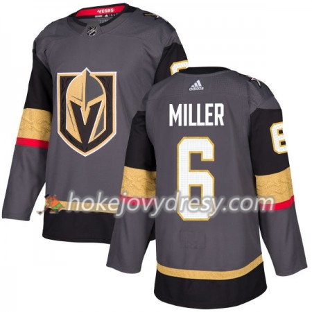 Pánské Hokejový Dres Vegas Golden Knights Colin Miller 6 Adidas 2017-2018 Šedá Authentic